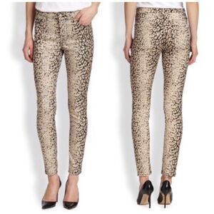 7fam High waist Ankle Skinny in Mixed Leopard